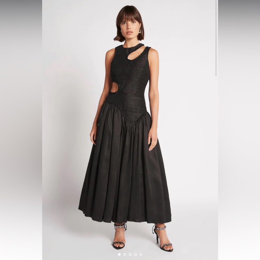 Jolie Abstract Cutout Midi Dress by Aje (NWT)